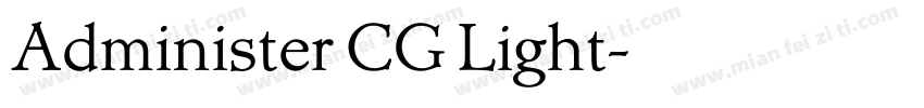 Administer CG Light字体转换